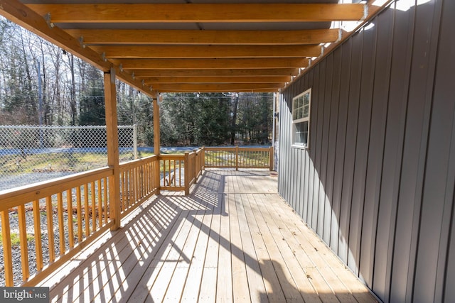 view of wooden terrace