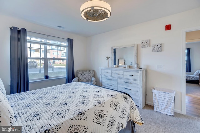 bedroom with carpet floors