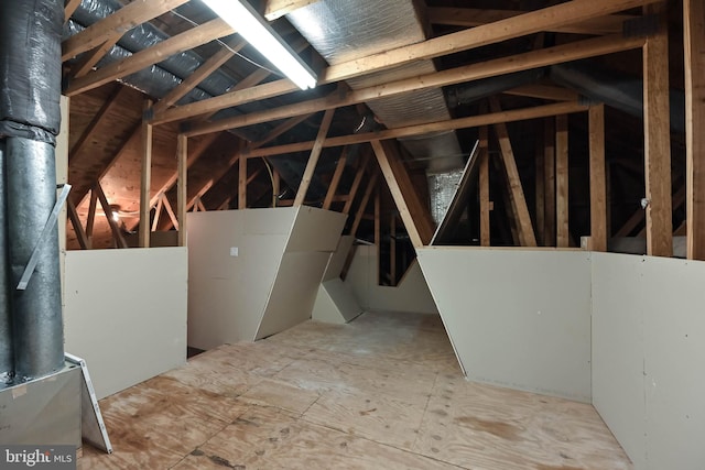 view of attic