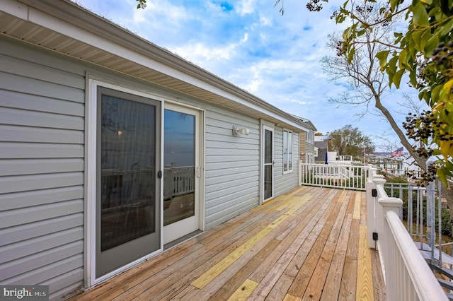 2142 Lake Dr, Pasadena, MD 21122 - view of wooden deck