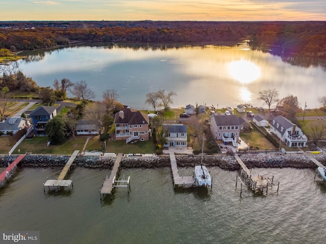 2142 Lake Dr, Pasadena, MD 21122 - aerial view of residential area with a large body of water