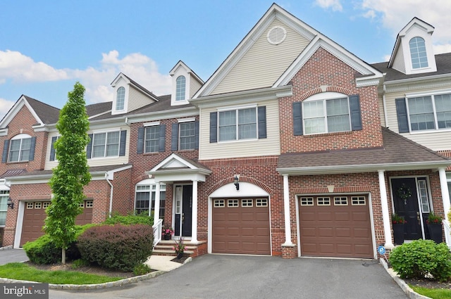 view of property with a garage