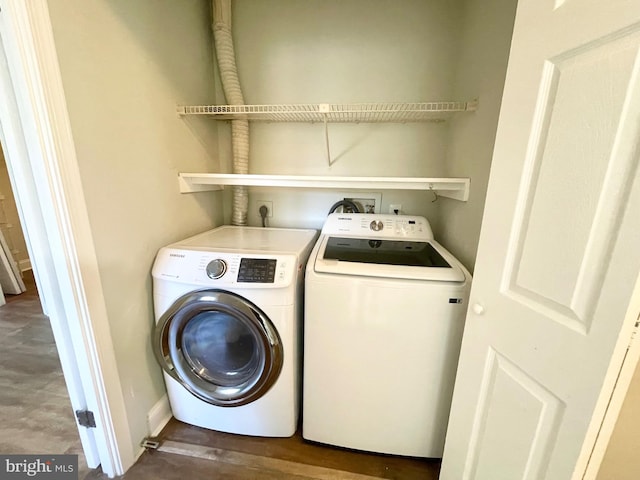 laundry area featuring washer and dryer