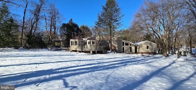 exterior space with a sunroom