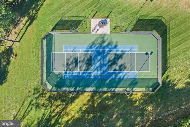 bird's eye view with a rural view