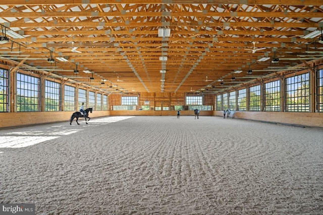 view of horse barn