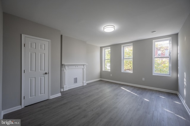 interior space featuring dark hardwood / wood-style flooring