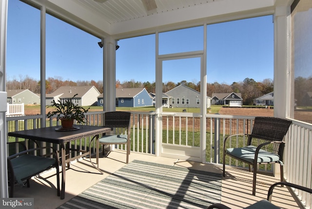 sunroom with a wealth of natural light