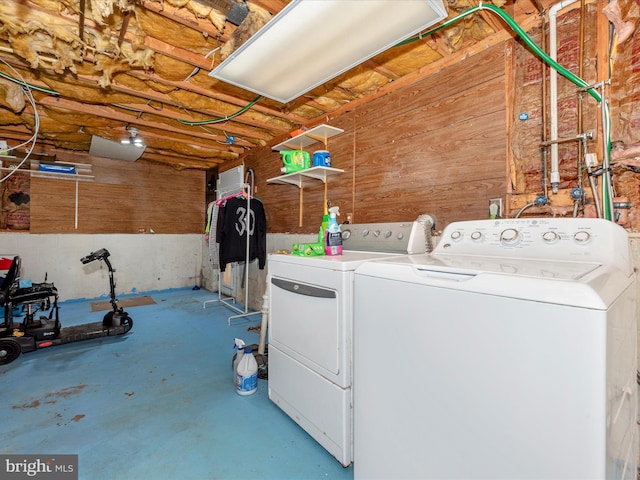 laundry area featuring independent washer and dryer