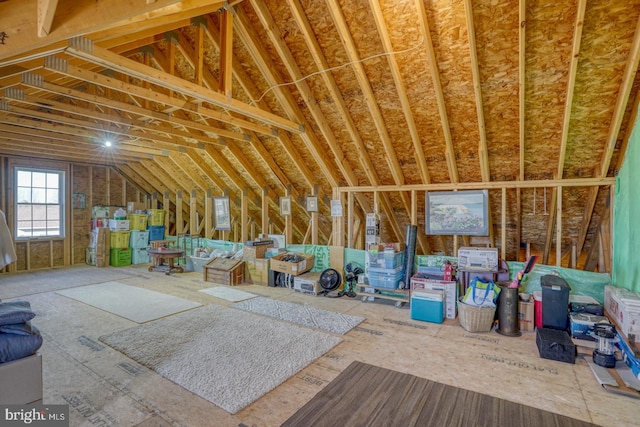 view of attic