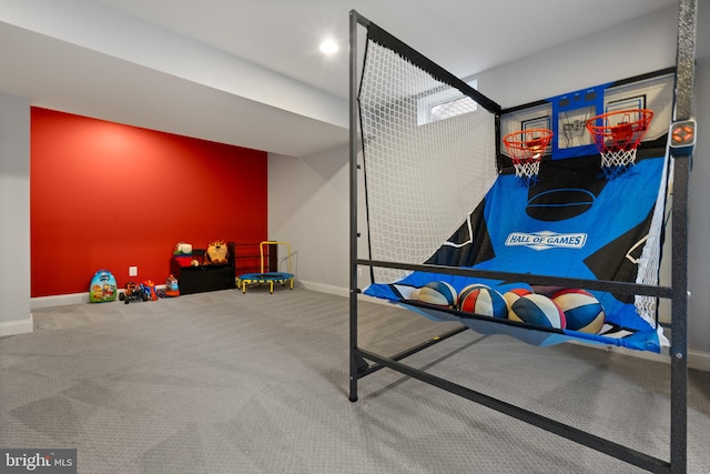 playroom with carpet