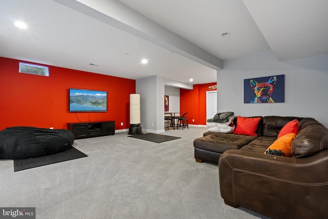 view of carpeted living room