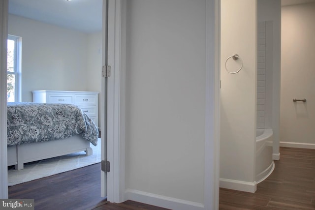 interior space featuring dark hardwood / wood-style floors