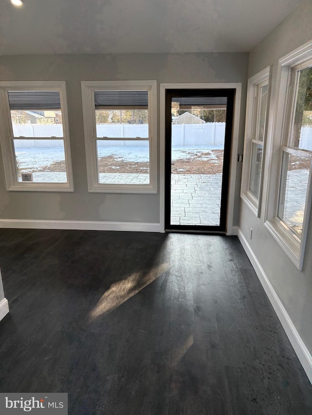 interior space featuring dark hardwood / wood-style floors