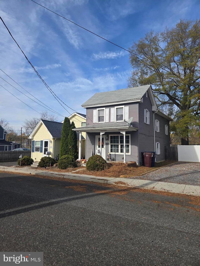 view of front of home with a porch