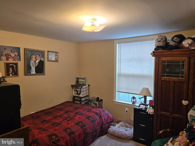 bedroom with carpet floors