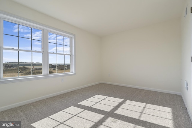 view of carpeted spare room