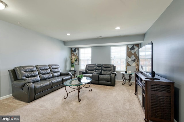 view of carpeted living room