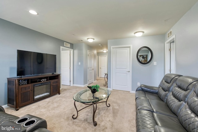 view of carpeted living room