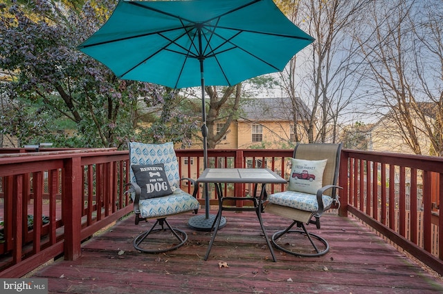 view of wooden deck