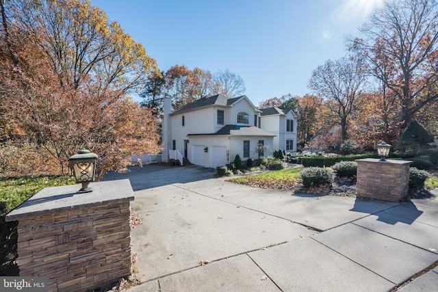 view of front of home featuring a garage