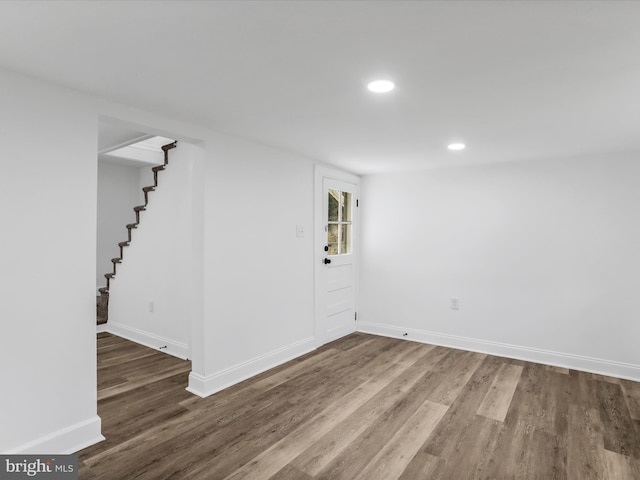 interior space with wood-type flooring