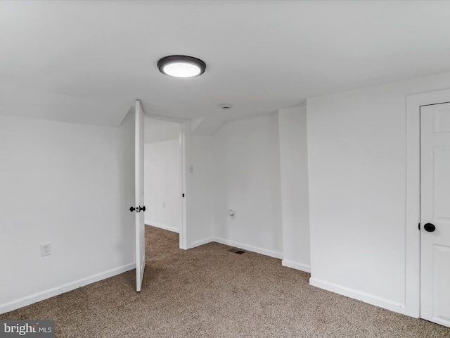 basement with carpet floors