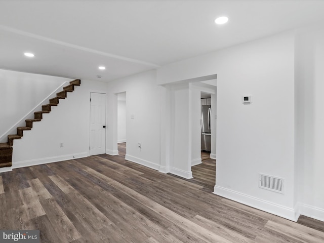 interior space featuring hardwood / wood-style floors