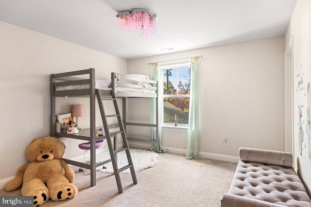 view of carpeted bedroom