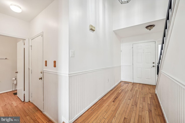 hallway featuring light hardwood / wood-style floors