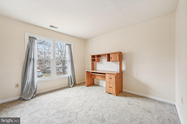 unfurnished office with light carpet