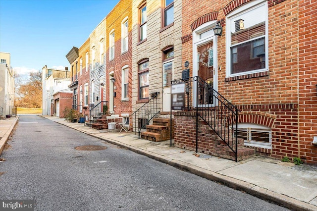 view of property with a residential view