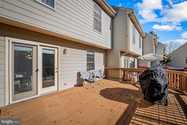 view of wooden deck