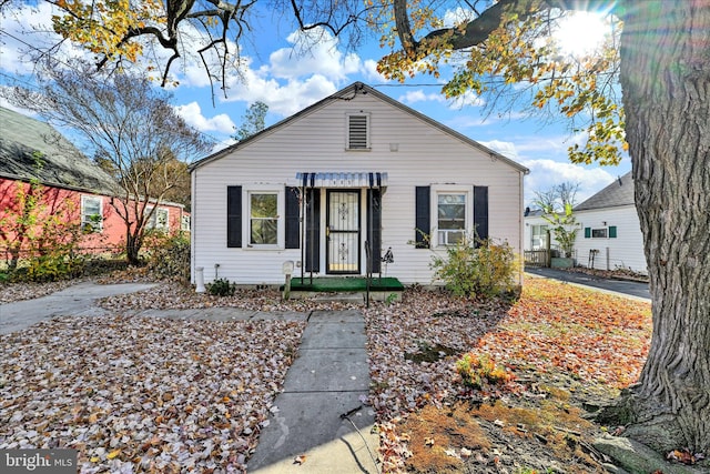 view of bungalow