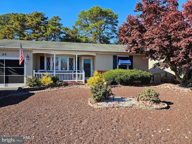 view of front of house with covered porch