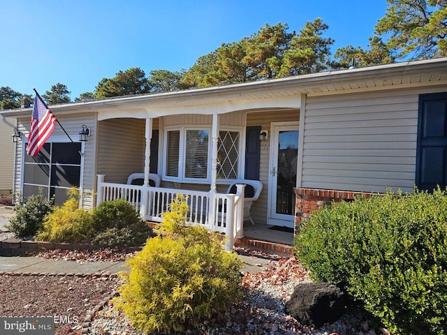 view of front facade featuring a porch