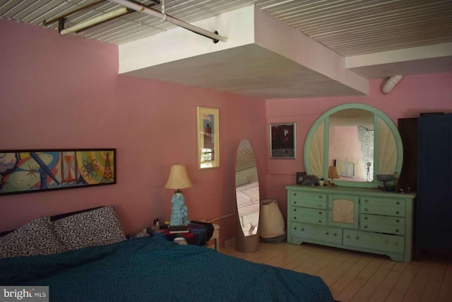 bedroom featuring light hardwood / wood-style floors