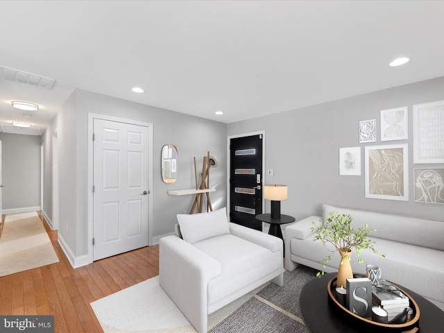 living room featuring hardwood / wood-style floors