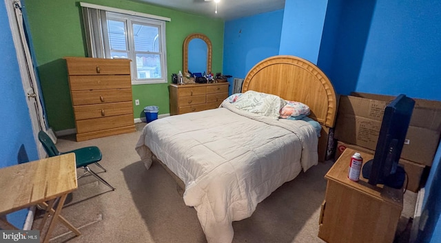 view of carpeted bedroom