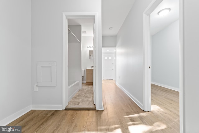 1826 Brunswick Ave, Lawrence Township, NJ 08648 - corridor with wood finished floors and baseboards