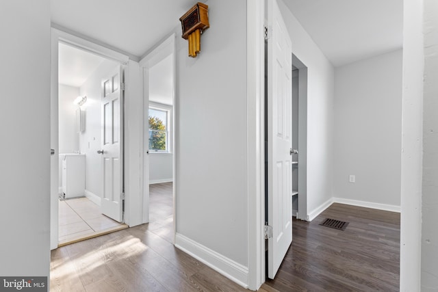 1826 Brunswick Ave, Lawrence Township, NJ 08648 - hallway with wood finished floors and baseboards