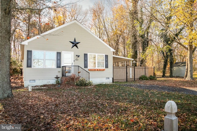 view of front of house with a carport