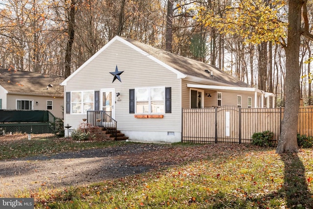 view of bungalow-style home