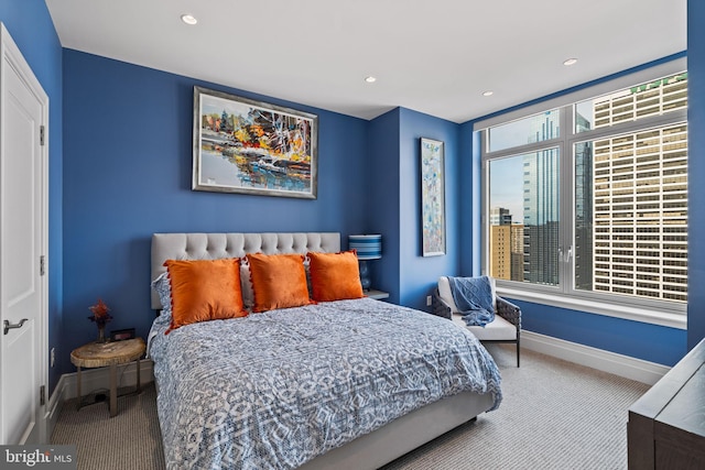 view of carpeted bedroom