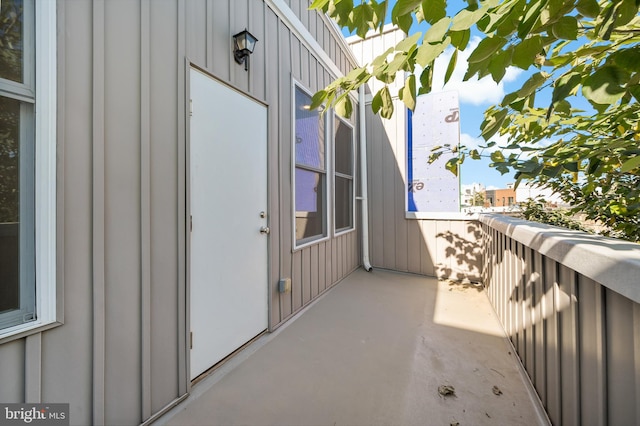 exterior space with a balcony