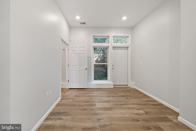 entryway featuring light hardwood / wood-style flooring