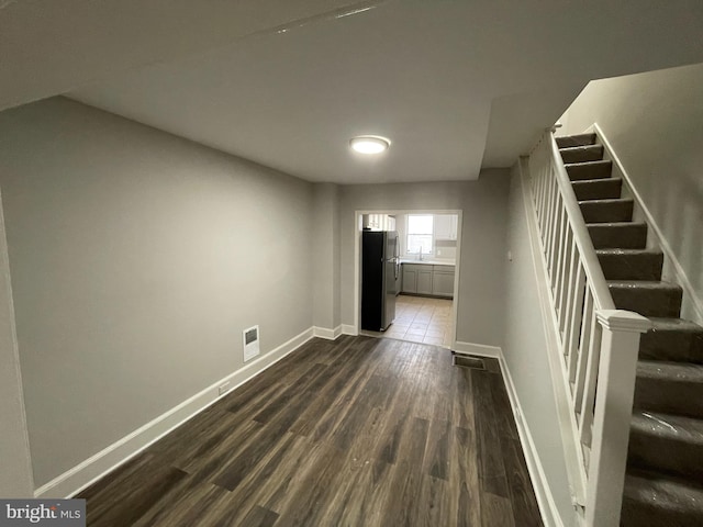 interior space featuring dark hardwood / wood-style floors