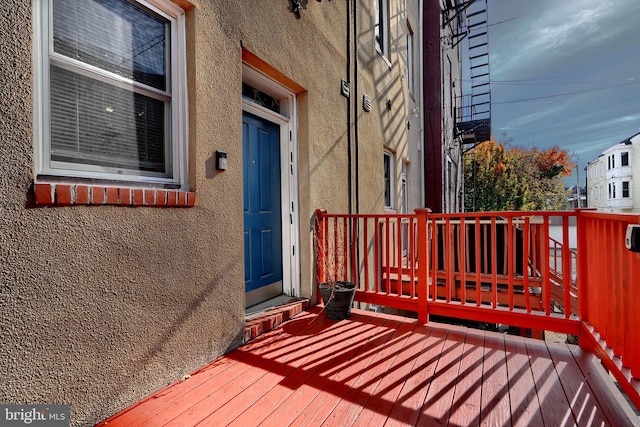 view of wooden deck