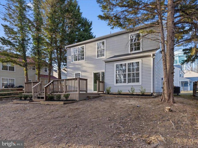 view of front of property featuring a deck