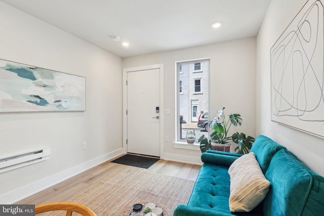 3205 N 35th St Unit 5, Philadelphia, PA 19129 - entryway featuring wood finished floors, healthy amount of natural light, recessed lighting, and baseboards